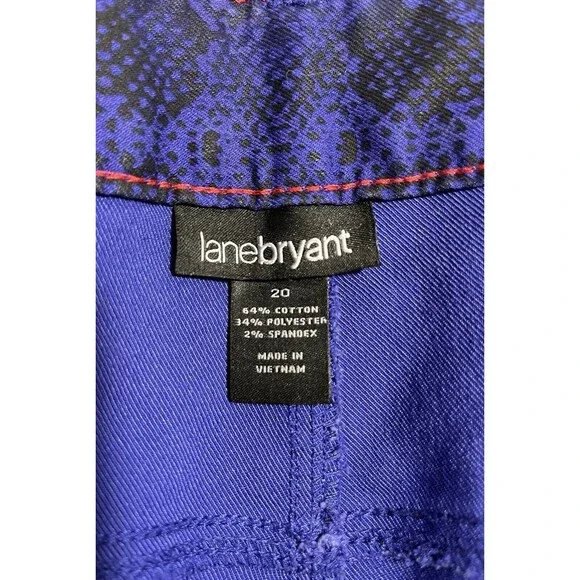 Lane Bryant Jeans Size 20 Leopard Animal Print Stretch Denim Purple - Picture 6 of 10